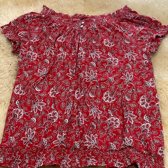 Chaps red elastic collar top size L - Picture 1 of 9